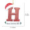 Christmas Letter Ornament H White Glitter Personalized 3