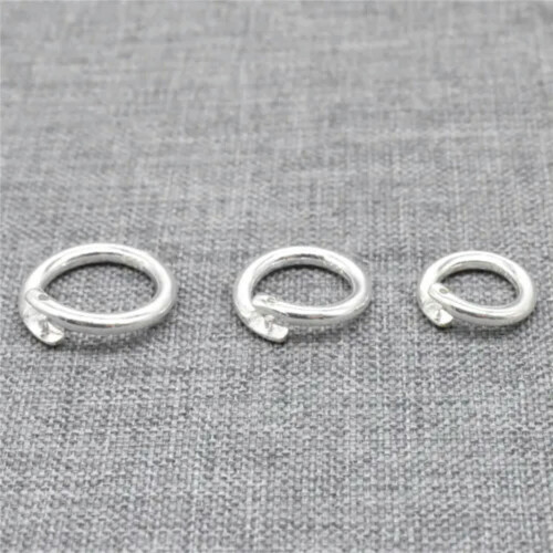 Sterling Silver Lock Jump Ring 10mm 925 Silver 4 Pieces