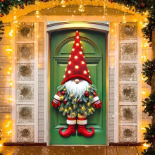 Christmas Photo Background Decorative Door Curtain