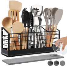 Behome Kitchen Utensil Holder with Diatomaceous Earth Base