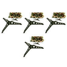 Christmas Tree Stand Green Metal Home Decor 4 Pieces