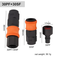 PU Tube Connector C-Type Slide-and-Lock Mechanism