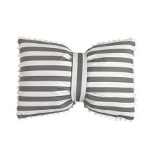 Polka Dot Bow Lumbar Pillow 19.6x13 Inches Detachable