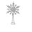 Glitter Snowflake Tree Topper Silver Metal 1