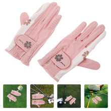 Ibasenice Golf Rain Gloves for Women Breathable PU 1 Pair