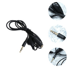 Earphone Extension Cable AUX Black Copper 1 Pc