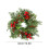 Christmas Candle Ring Flocked Pine with Red Berries and 2