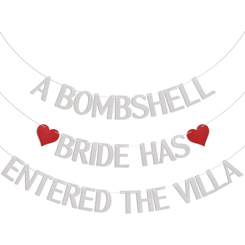 Bombshell Bride Villa Banner Silver Love Island Compatible