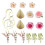 Boho Cake Topper Artificial Ginkgo Palm Leaves 1 Piece 4