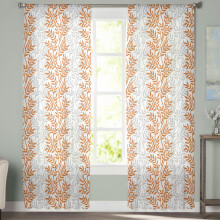 Sheer Curtains Yellow Leaf Pattern 52x108 Inch Light