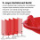 Red Snow Sled 2FT Portable Toboggan with Rope 2 Pack 5