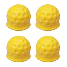 Trailer Hitch Ball Cover Universal 50mm Yellow 4-Pack