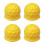 Trailer Hitch Ball Cover Universal 50mm Yellow 4-Pack 1