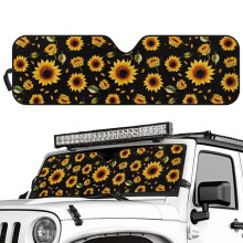 Sunflower Print Windshield Sun Shade for Jeep Wrangler JL