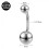 Titanium Steel Belly Button Ring 14G 12mm 6
