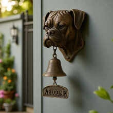 Retro Dog Door Bell Cast Iron Resin 1 Piece