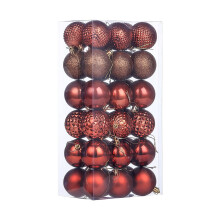 Christmas Ball Ornaments Shatterproof 36pcs Reddish Brown