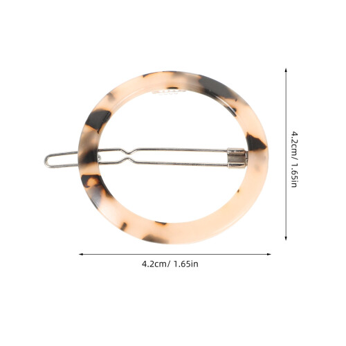 Circle Clip Hair Slide Tortoiseshell 2 Count 1