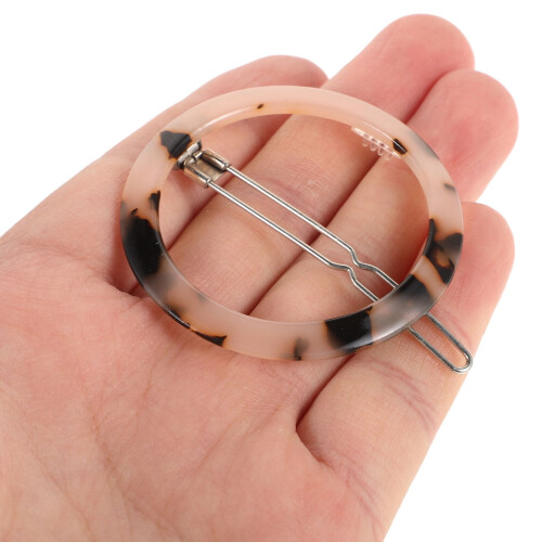 Circle Clip Hair Slide Tortoiseshell 2 Count 2