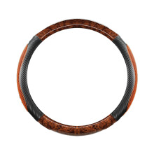 Steering Wheel Cover Wood Grain Breathable