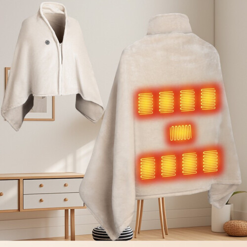 USB Heating Shawl Beige 33.9x61.4 in 9 Zones 2