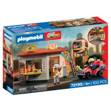Playmobil City Action 72195 - Fire Quad Bike with Burger Stand Playset
