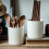 Ceramic Relief Storage Jar Kitchen Organizer 1 piece 5