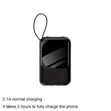 Mini 20W Power Bank with Flashlight and Digital Display