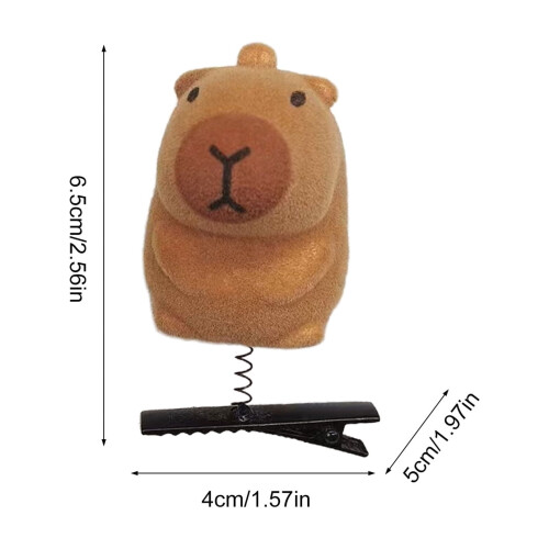 Capybara Plush Hairpin Set 5 Pieces 2