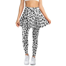 Leopard Print Skort Leggings for Women Breathable