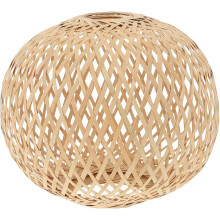 Abażur Klosz Boho Ręcznie Pleciony Bambusowy do Lamp Naturalny Beżowy