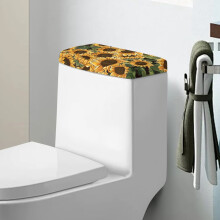 Housse de réservoir de toilette tournesol, souple et élastique, lot de 2