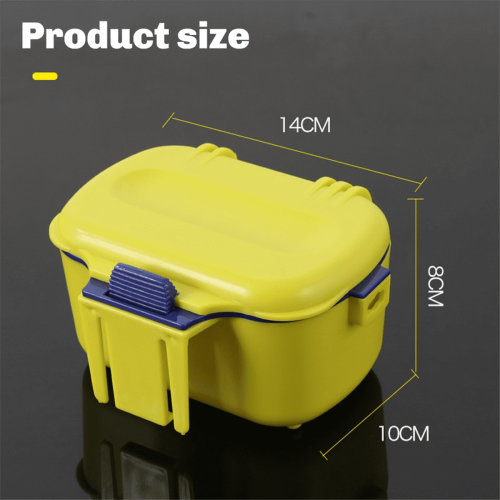Fishing Bait Box Yellow Breathable Moisture-Retaining 1