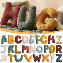 Plush Alphabet Cushion Decorative Throw Pillow 26 Letters