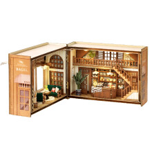 Miniature House Kit Wooden Dollhouse 1:100 Scale