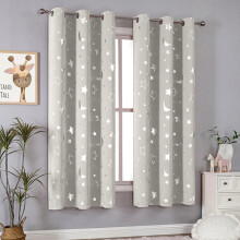 Blackout Curtains Black Thermal Insulated 51 x 53 Inch