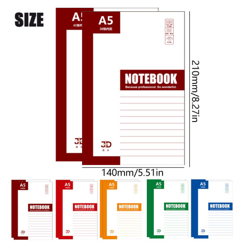 Lined Journal Notebook Green A5 30 Pages 100 GSM Hardcover 1