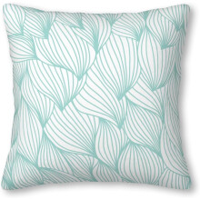 Kissenbezug mit Wellenblattmuster, tropisches Blumenmuster, 45 x 45 cm