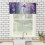 Purple Floral Valance Curtains 54x18 in 2 Panel 3