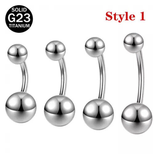 Titanium Steel Belly Button Ring 14G 12mm 1