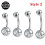 Titanium Steel Belly Button Ring 14G 12mm 3