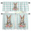 Easter Rabbit Kitchen Curtains Set Watercolor Bunny Floral 1