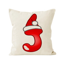 Housse de coussin de Noël en lin 26 lettres