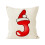 Housse de coussin de Noël en lin 26 lettres 1