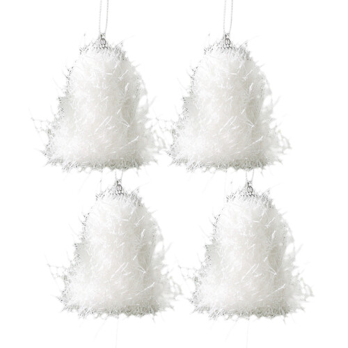 White Foam Christmas Ornaments 4PCS Lightweight Shatterproof 1