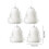 White Foam Christmas Ornaments 4PCS Lightweight Shatterproof 3