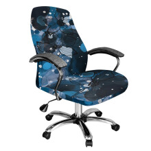 Housse de chaise d'ordinateur extensible, lavable et amovible avec