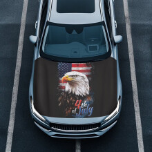 Housse de capot de voiture Eagle US Flag en polyester imperméable1