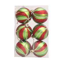 Christmas Ball Ornaments Red Green Matte 6cm 6 Pcs