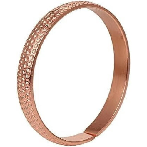 Bracciale in rame da donna, realizzato a mano, concavo, puro al 99%.